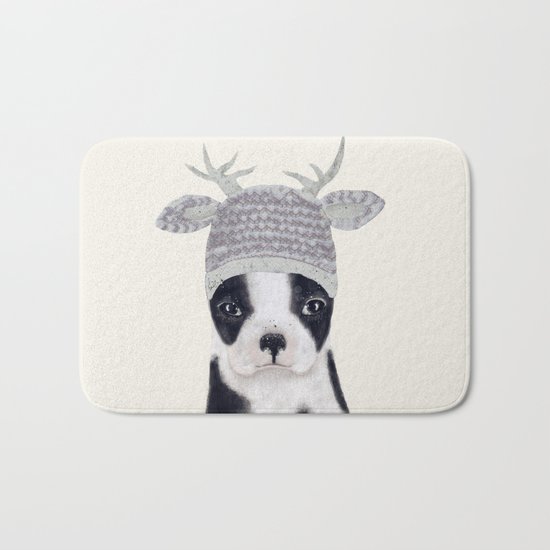 little boston ohh deer Bath Mat