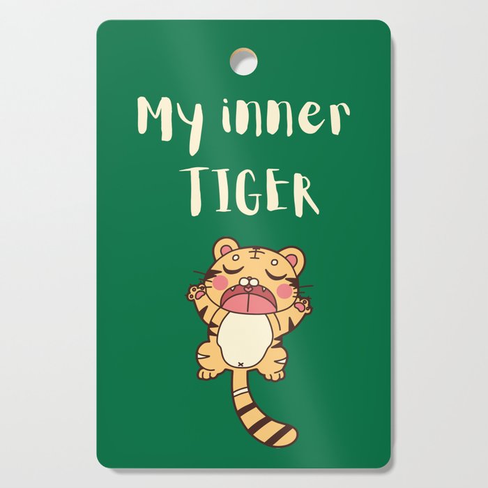 Year of a tiger cute illustration Cutting Board
