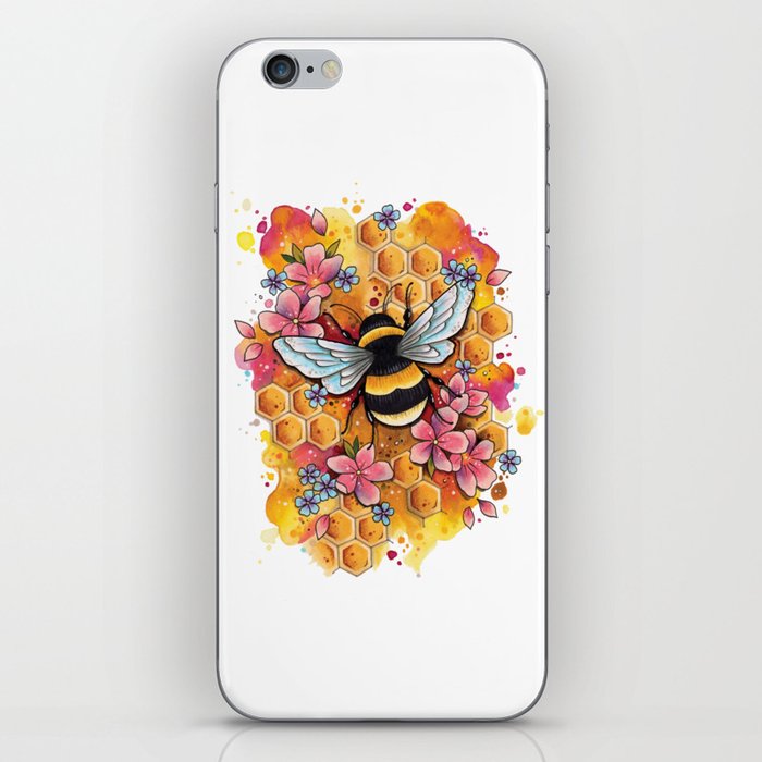 Neo Traditional Bee iPhone Skin