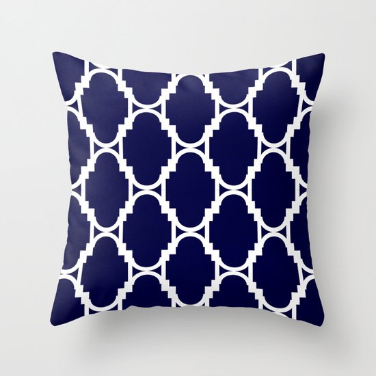 Pillow Talk- Navy Throw Pillow