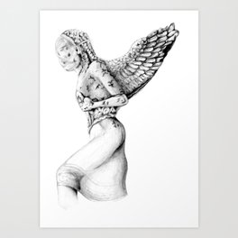 Greek Medusa Statue Art Print