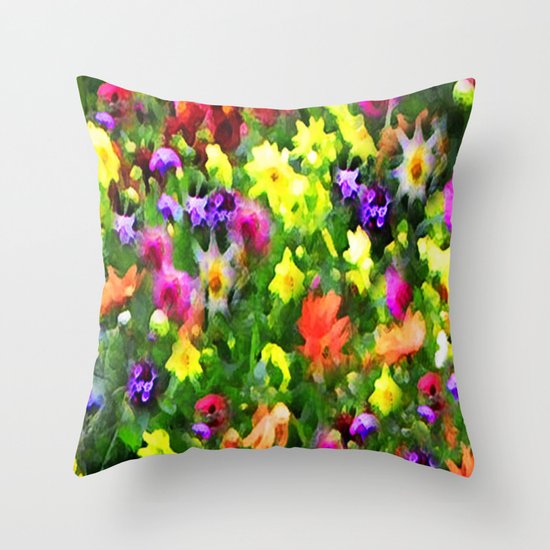 Floral Impressions Throw Pillow
