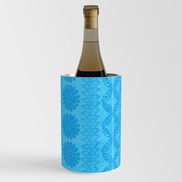 Vintage Hawaiian print in baby blue Wine Chiller