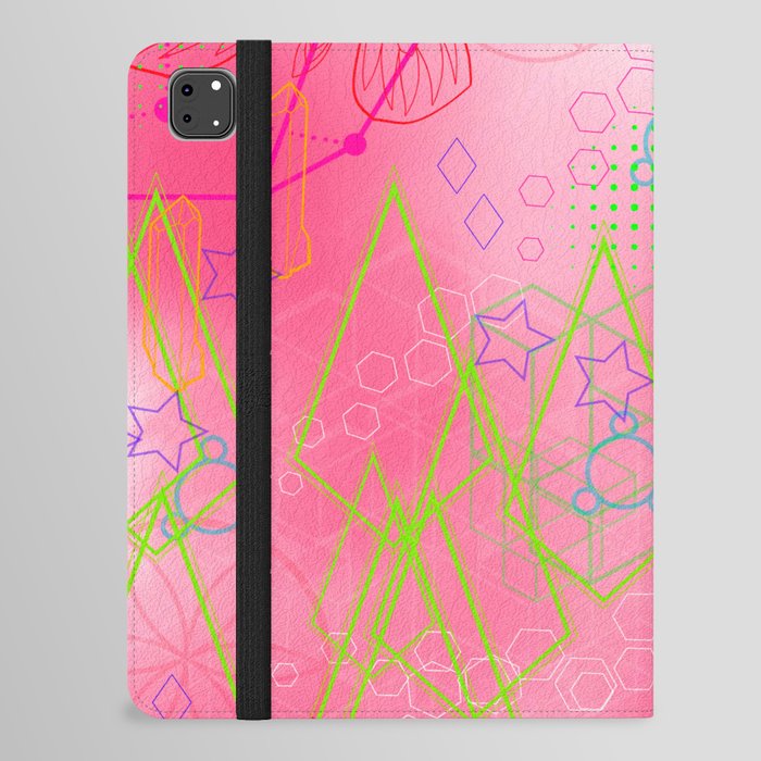 Butterflies and gemstones abstract iPad Folio Case