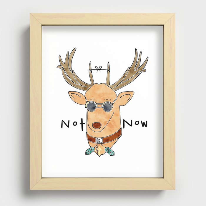 Not Now Recessed Framed Print