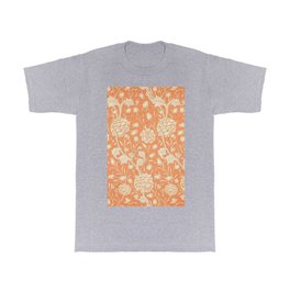 Orange Classic Vintage Floral Pattern T Shirt