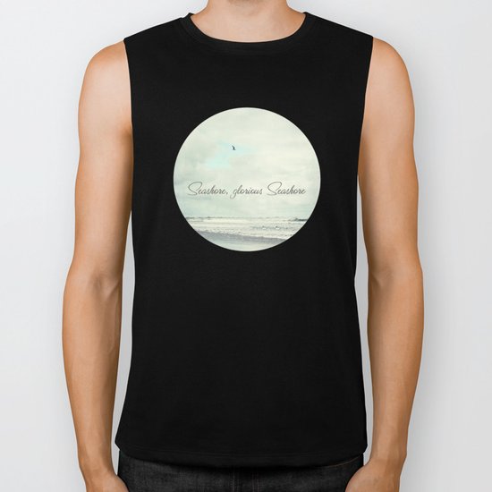 Seashore glorious seashore Biker Tank