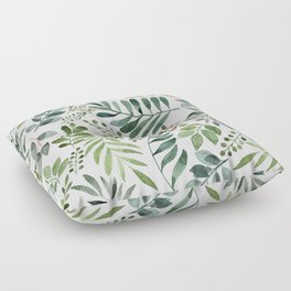 Botanical leaves -Watercolor   Floor Pillow