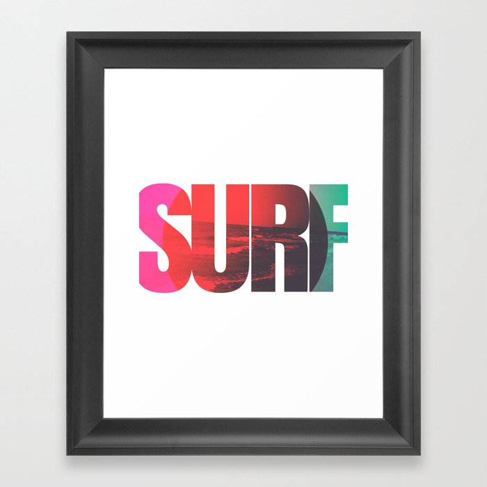 Surf Babe High Tide Framed Art Print
