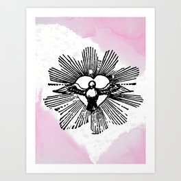 Pink Eternal Dove Art Print