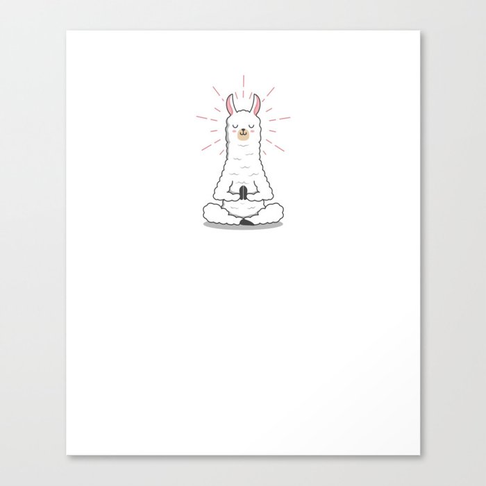 Yoga Joga Namaste Cat Dog Mandala Llama Gift Idea Canvas Print