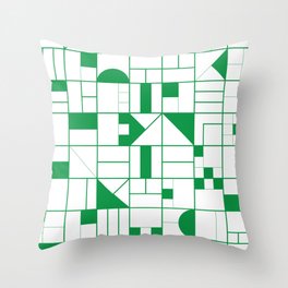 Abstract Pattern Green Throw Pillow