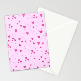 Floating Hearts 2 Stationery Card