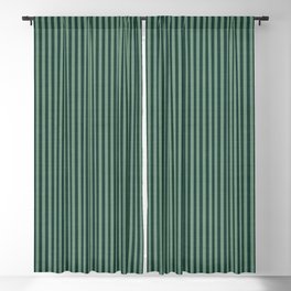 Pinstripe in Green Blackout Curtain
