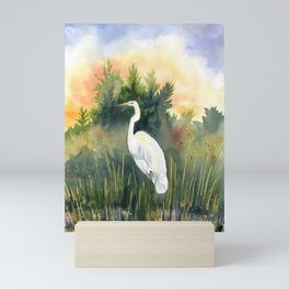 White Heron Mini Art Print