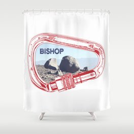 Bishop Climbing Carabiner Shower Curtain
