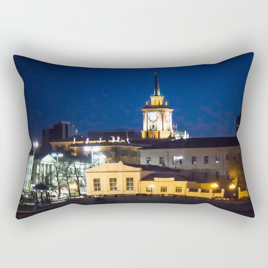 Night town Rectangular Pillow