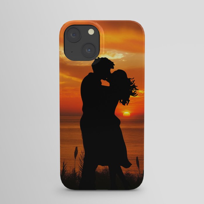 Sunset Kissing on the beach iPhone Case