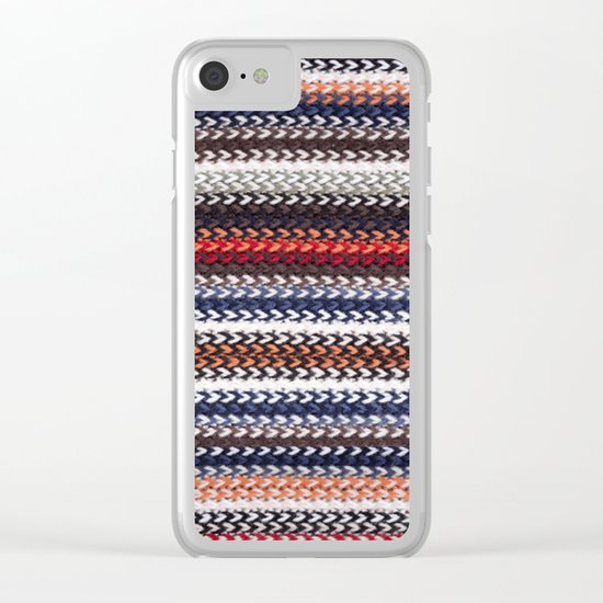 Texture laine Clear iPhone Case