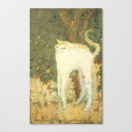Bonnard - White Cat Canvas Print