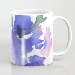 Blue Poppies and Wildflowers Coffee Mug | Watercolor, Garden, Bright, Artwork, Lavender, Girls, Pamelagatens, Pink, Periwinkle, Soft 