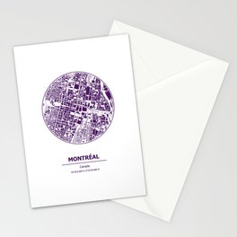 Montreal city map coordinates Stationery Card