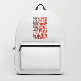 Does It Explode? Backpack | Renaissance, Rhyme, Uprising, Red, Poetry, Dream, Black, Hughes, Langston, Graphicdesign 