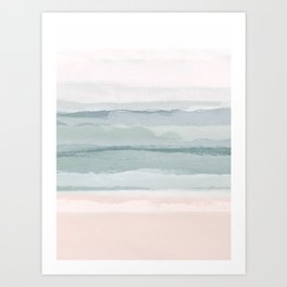 Beachscape Strips 1 Art Print