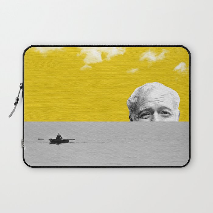 Ernest Hemingway | Old man and the Sea | Digital Collage Art Laptop Sleeve