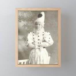 Clown, 1925 - Vintage Photo Framed Mini Art Print