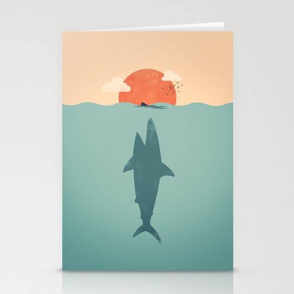 Shark Attack Stationery Cards