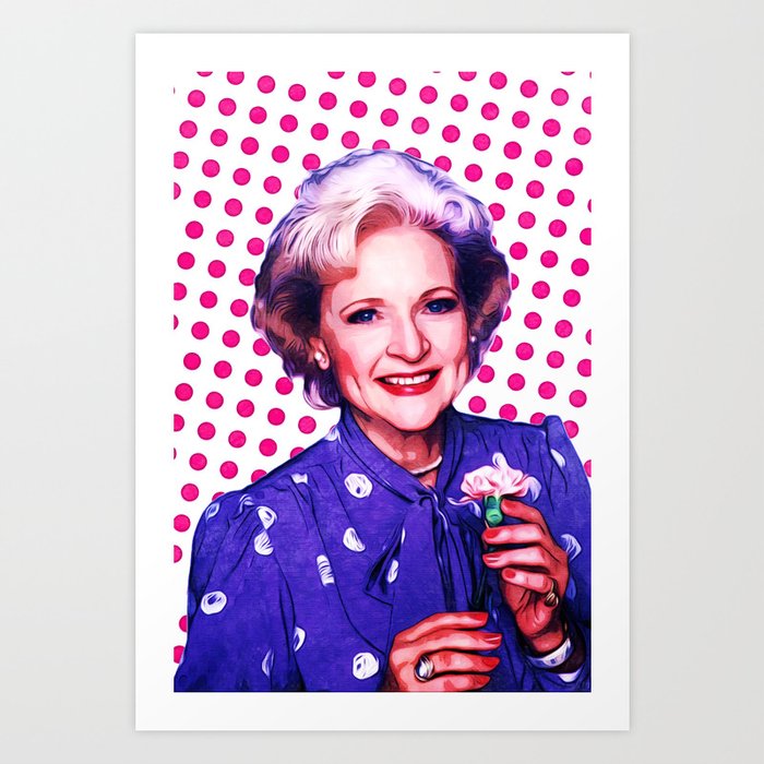 Betty White Pop Art Art Print By Wcsmack Society6