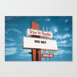 Drive-in Theater Canvas Print
