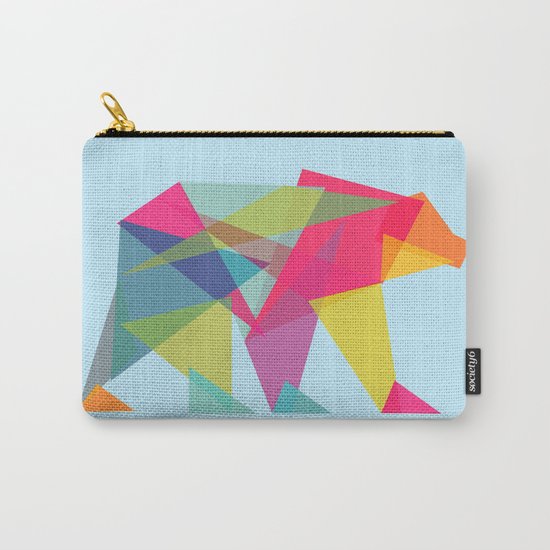 Fractal Bear - neon colorways Carry-All Pouch