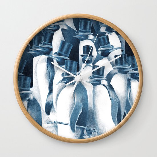 A Gathering of Gentlemen (square format) Wall Clock