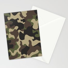 vintage military camouflage Stationery Card