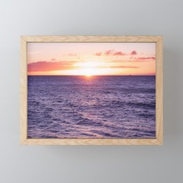 hawaii sunset Framed Mini Art Print