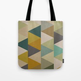geometric mid century abstract nature green Tote Bag