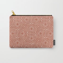 pentagon and stars - terracotta Carry-All Pouch