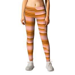 Geo Stripes - Butterscotch Leggings | Orange, Stripepattern, Fashion, Gradientstripes, Trend, Graphicdesign, Retrostripes, Interiordesign, Homedecor, Warmcolors 