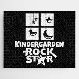 Kindergarten Rock Star Cute Childrens Illustration Jigsaw Puzzle