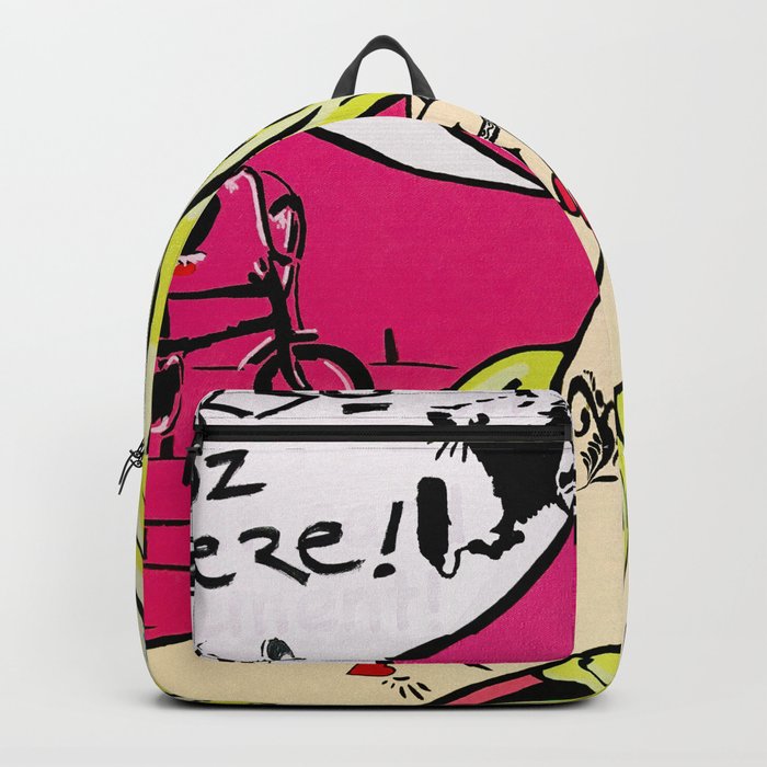 I love Banksy graffiti Backpack