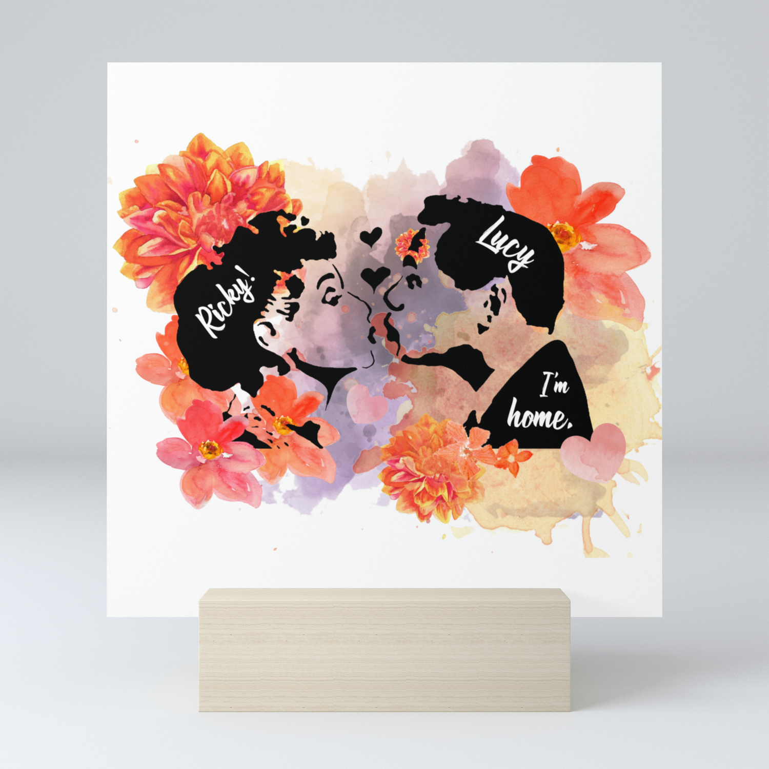I Love Lucy Lucy And Ricky Mini Art Print By Giantsquid1 Society6