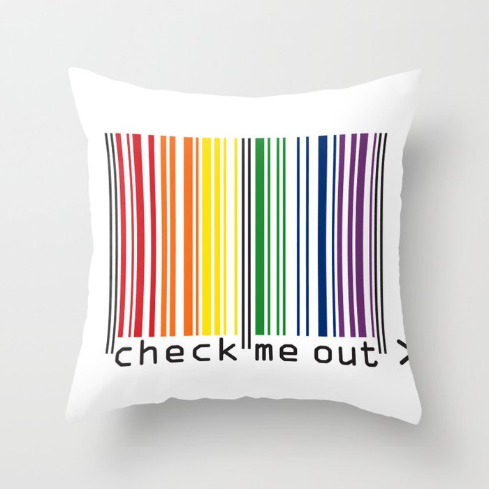 CHECK ME OUT (black text) Throw Pillow