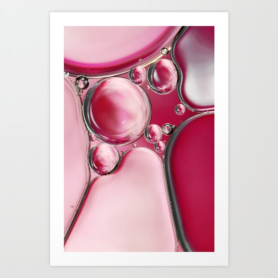 Powder Pink to Passion Pink Art Print