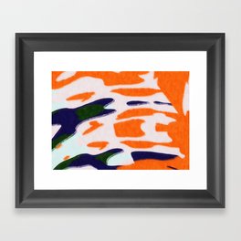 Orange Shapes Framed Art Print