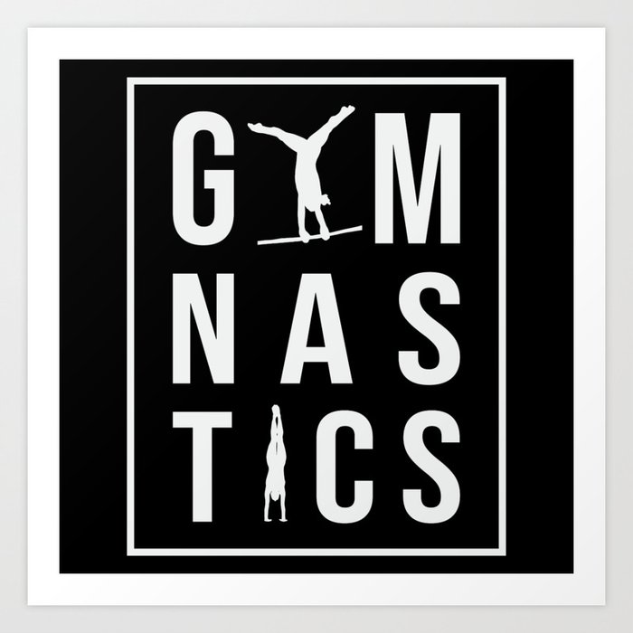 Gymnastics Unven Bars Hopper Acrobat Mat Gymnast Art Print