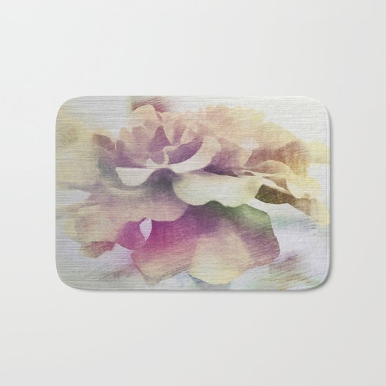 Moonlit Floral Abstract Bath Mat
