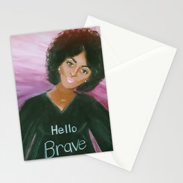 Hello Brave with Background Stationery Card