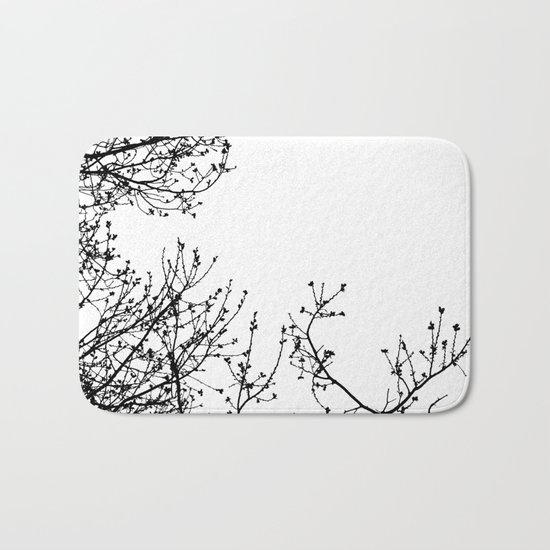 Zebra Branches Bath Mat